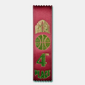 2"x8" 4th Place Stock Event Ribbons (BASKETBALL) Lapels